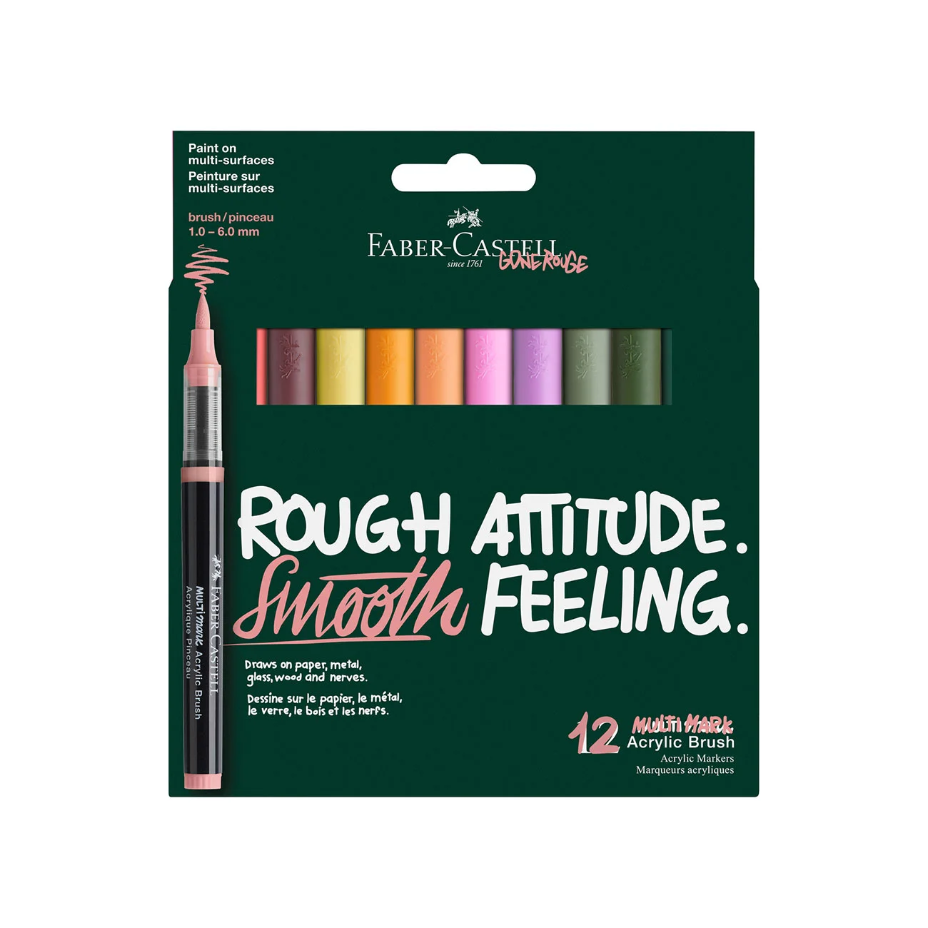 FABER-CASTELL MULTIMARK ACRYLIC BRUSH MARKERS 12 PCS COTTAGE