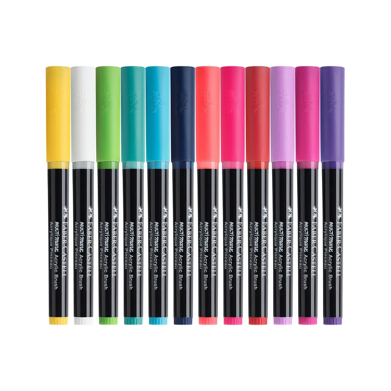 Faber-Castell Маркер-четка Multimark Dopamin, акрилен, 12 броя