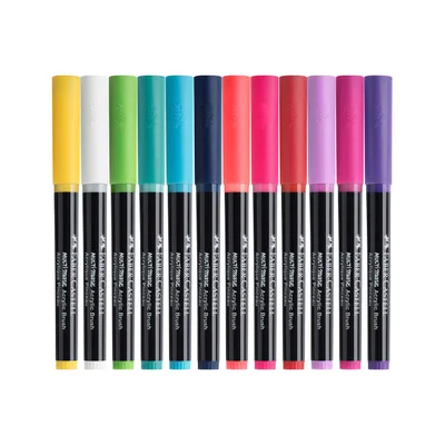 Faber-Castell Маркер-четка Multimark Dopamin, акрилен, 12 броя