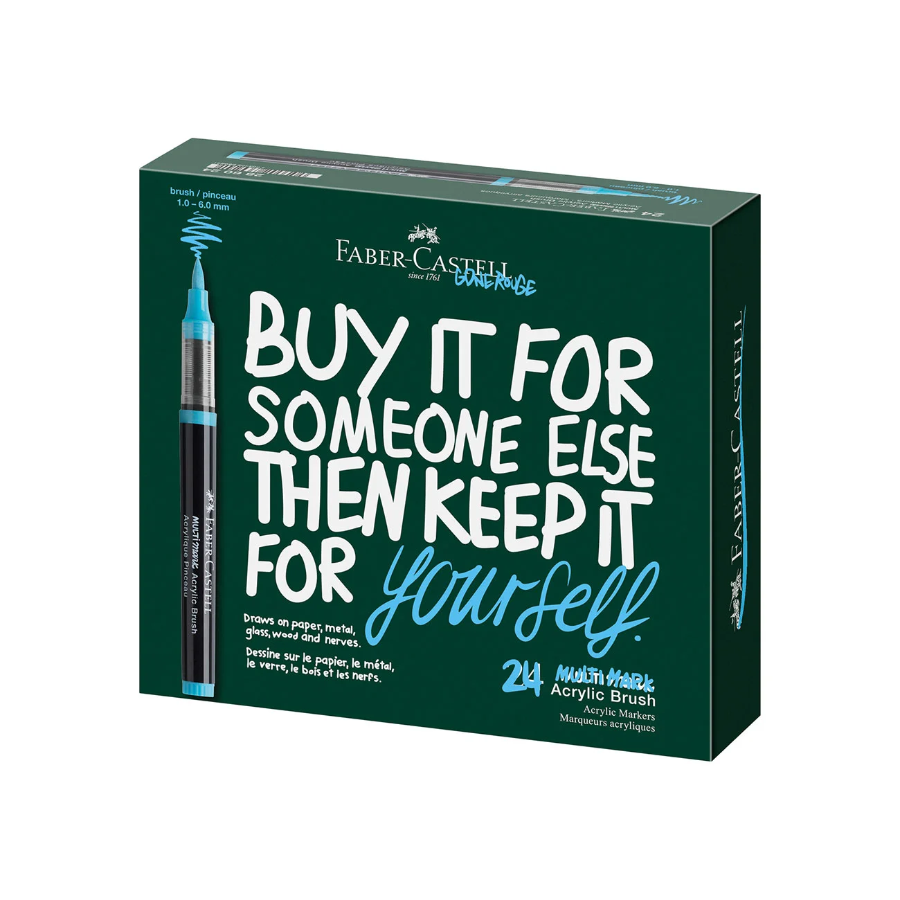 Faber-Castell Маркер-четка Multimark, акрилен, 24 броя