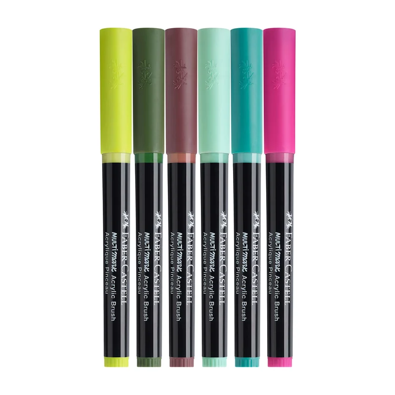 Faber-Castell Маркер-четка Multimark Coty, акрилен, 6 броя