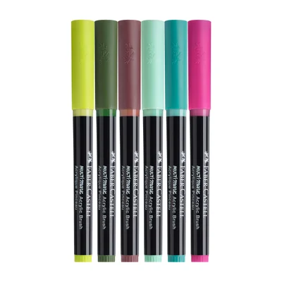 Faber-Castell Маркер-четка Multimark Coty, акрилен, 6 броя