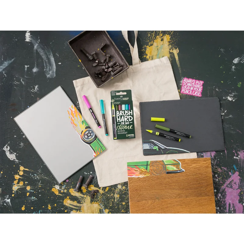Faber-Castell Маркер-четка Multimark Coty, акрилен, 6 броя