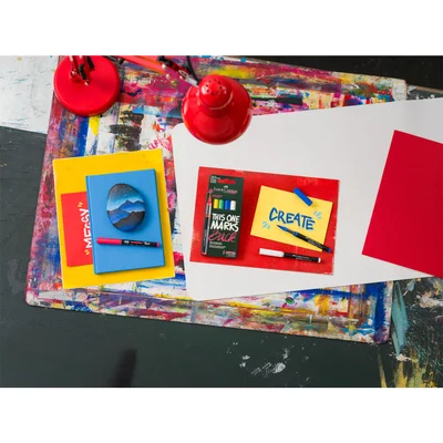 Faber-Castell Маркер-четка Multimark Primary, акрилен, 6 броя