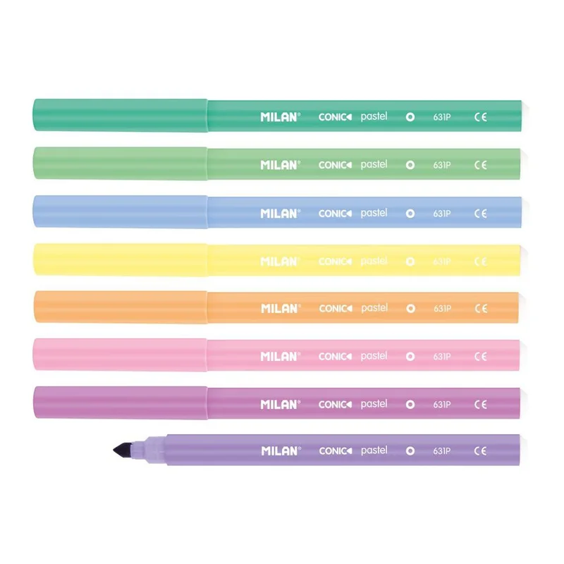 Milan Felt-Tip Pens, 8 pastel colours