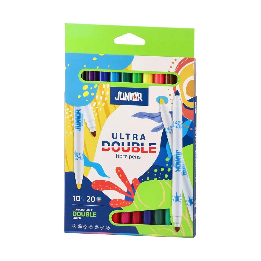 Junior Ultra Double Markers, double-ended, 20 colours