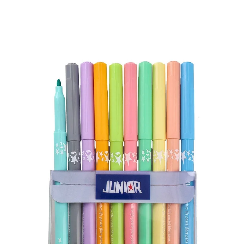 Флумастери Junior Ultra Life, дълготрайни, 10 пастелни цвята