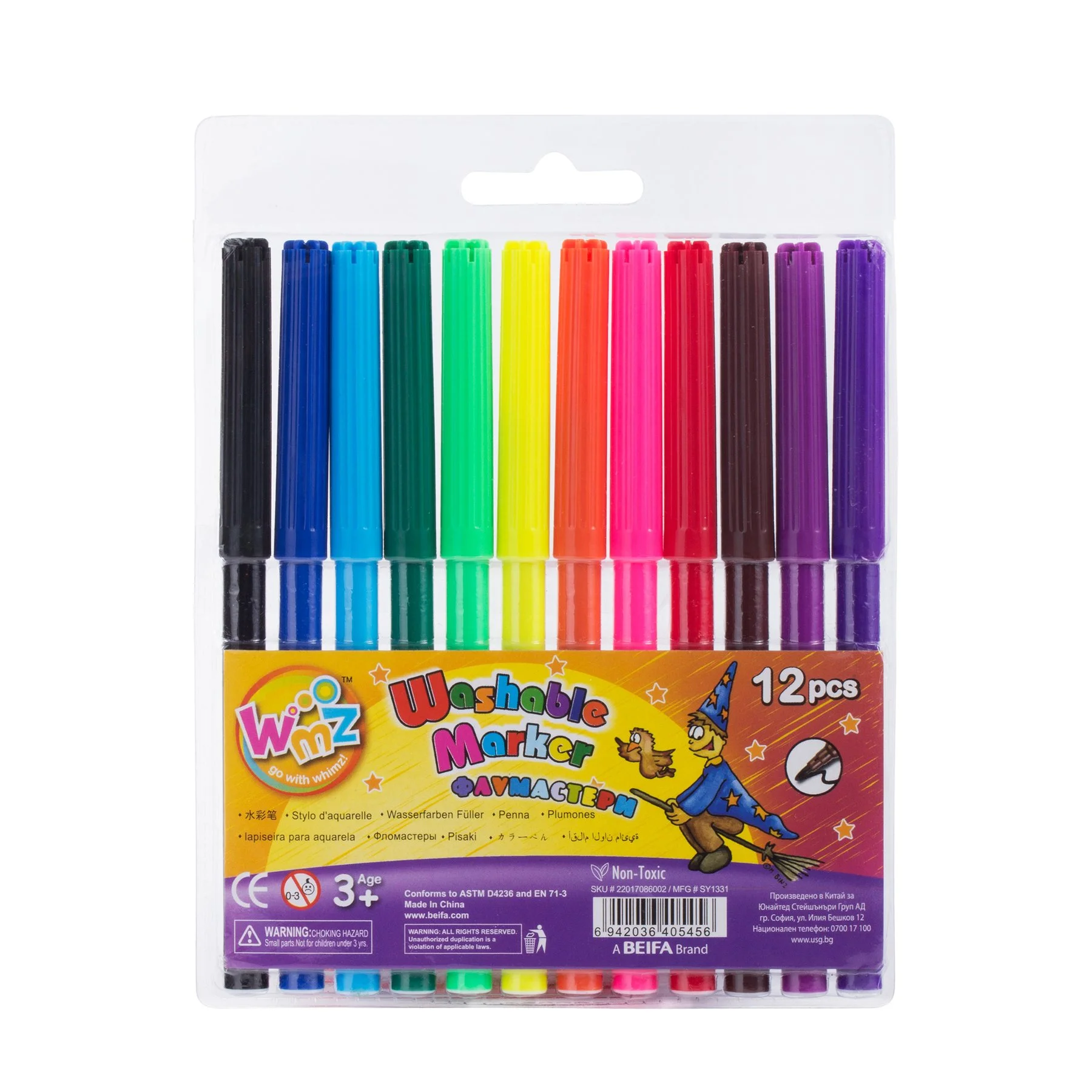 Beifa Felt-tip pens WMZ, 12 colors