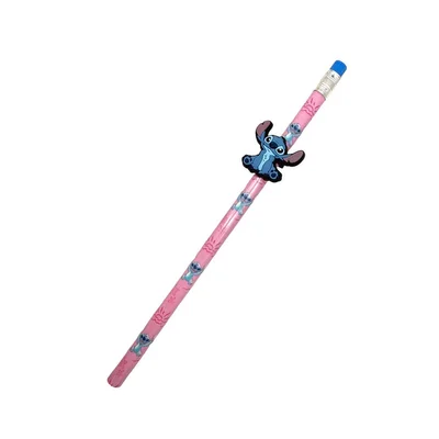 Best Buy Classy Pin Pencil, Stitch, HB, with eraser, unsharpened, assorted, 1 pc