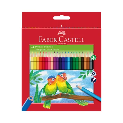 Faber-Castell Eco colored pencils, 24 colors, with sharpener included