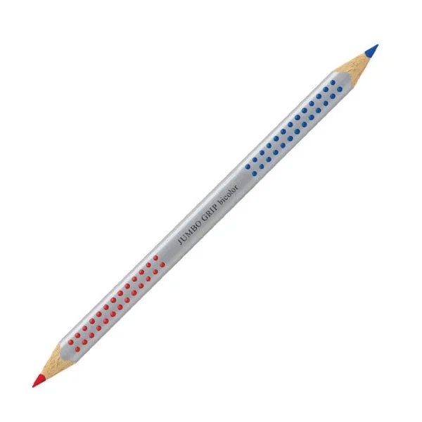 Faber-Castell Jumbo Grip pencil, two-color, blue & red