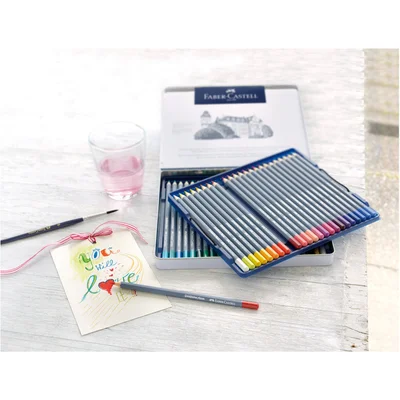 Faber-Castell Watercolor pencils Goldfaber Aqua, 48 colors, tin box