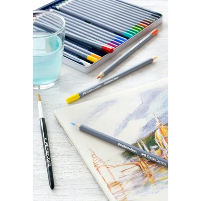 Faber-Castell Watercolor pencils Goldfaber Aqua, 48 colors, tin box
