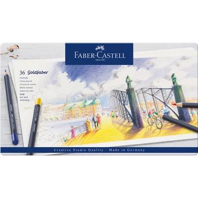 Faber-Castell Colored pencils Goldfaber, 36 colors, metal tin