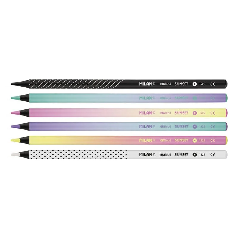 Milan Colour pencils Sunset, 3.5 mm, 6 colors