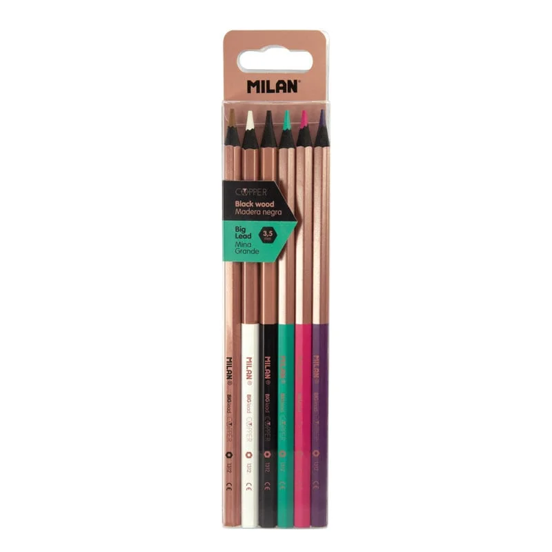 Milan Colored pencils Copper, 3.5 mm, 6 colors