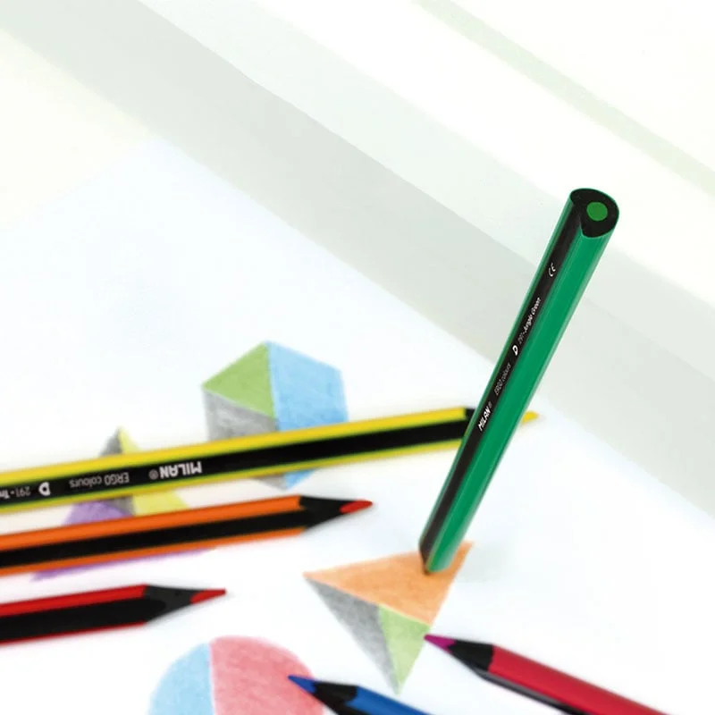 Milan Colored pencils Ergo, 3.5 mm, 10 colors, with sharpener included