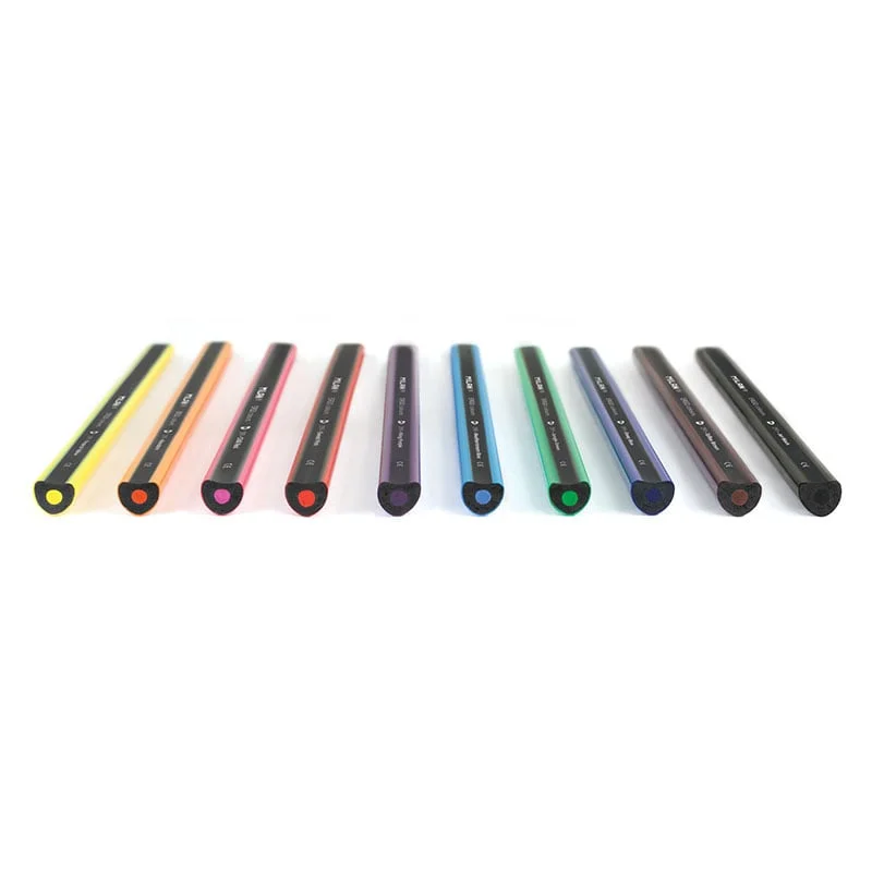 Milan Colored pencils Ergo, 3.5 mm, 10 colors, with sharpener included