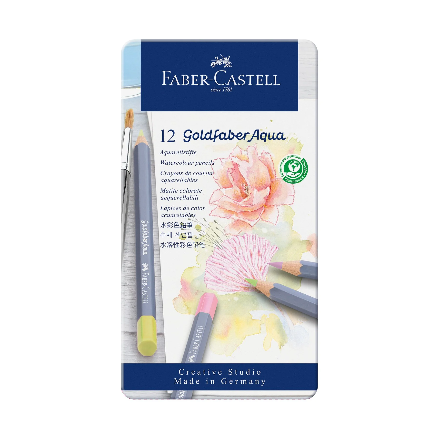 Faber-Castell Pencils Goldfaber Aqua, 12 pastel colours