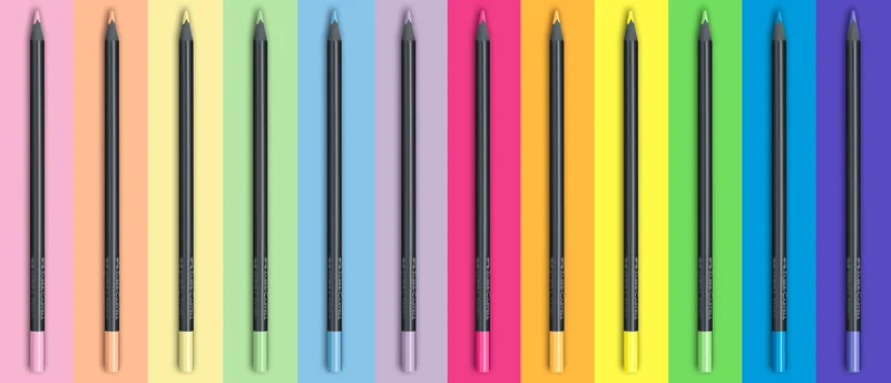 Faber-Castell Pencils Black Edition, 12 neon and pastel colors