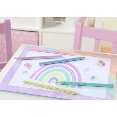 Faber-Castell Jumbo Grip Pencils 2001 Pastel, 5 colors