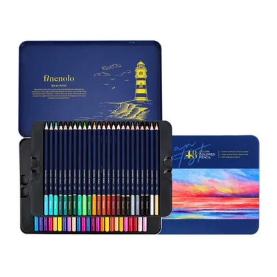 Deli Colored pencils Finenolo, 48 colors, in metal box