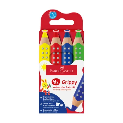 Faber-Castell Молив Grippy, 4 цвята