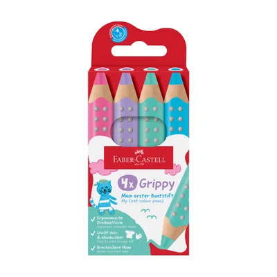 Faber-Castell Молив Grippy, 4 пастелни цвята