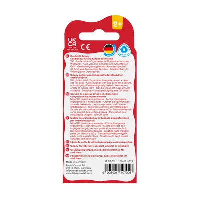 Faber-Castell Молив Grippy, 4 пастелни цвята