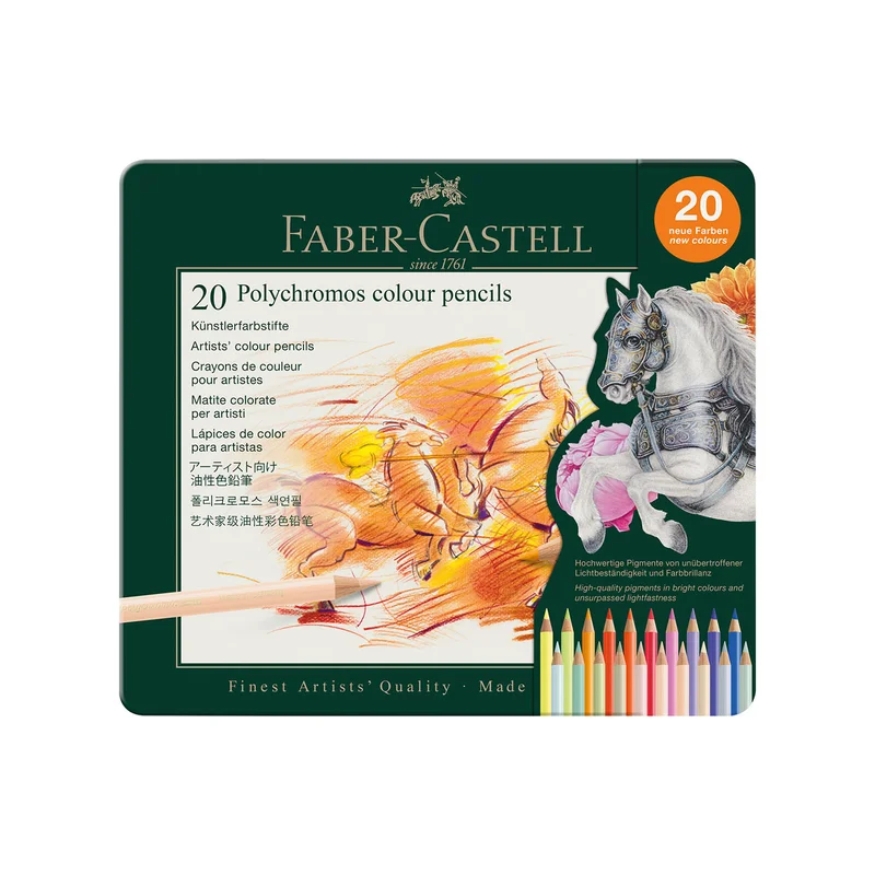 FABER-CASTELL POLYCHROMOS COLOURED PENCILS 20 COLOURS