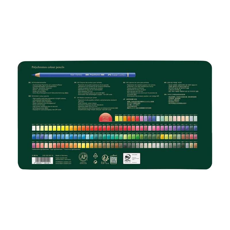 Faber-Castell Моливи Polychromos, 140 цвята