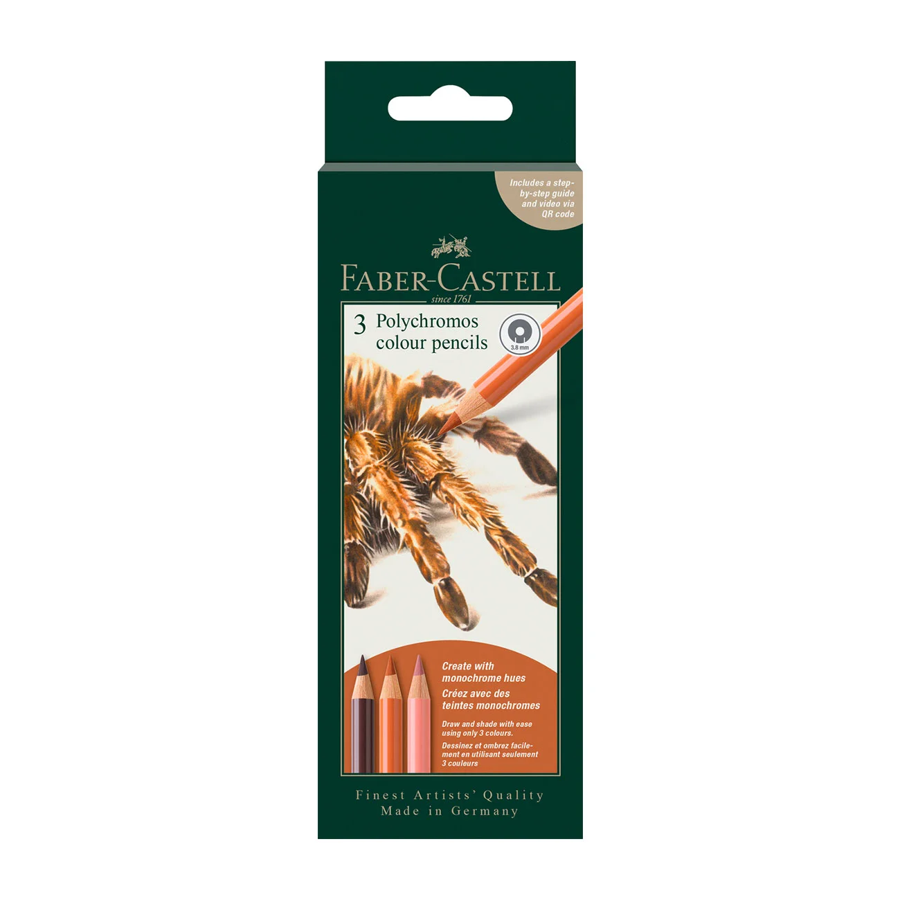 FABER-CASTELL S POLYCHROMOS COLOURED PENCILS 3 COLOURS SPIDER