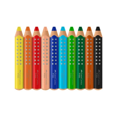 Faber-Castell Молив Grippy, 10 цвята, с включена острилка