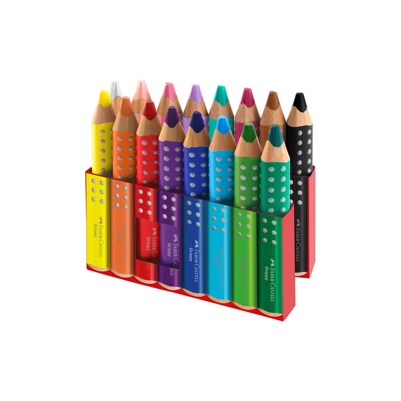 Faber-Castell Молив Grippy, 16 цвята, с включена острилка