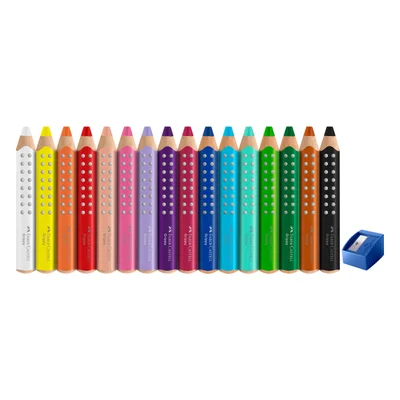 Faber-Castell Молив Grippy, 16 цвята, с включена острилка