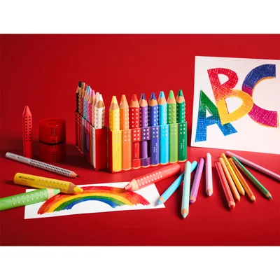 Faber-Castell Молив Grippy, 16 цвята, с включена острилка