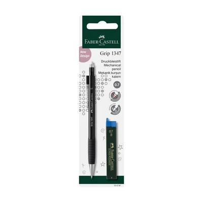 Faber-Castell Автоматичен молив Grip, 0.7 mm, с включени 12 графита