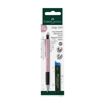 Faber-Castell Автоматичен молив Grip, 0.7 mm, с включени 12 графита