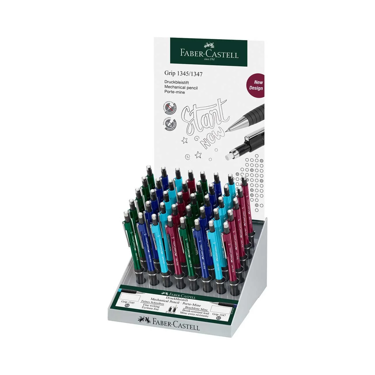 Faber-Castell Mechanical Pencil Grip 1345/1347, 40 pieces in display