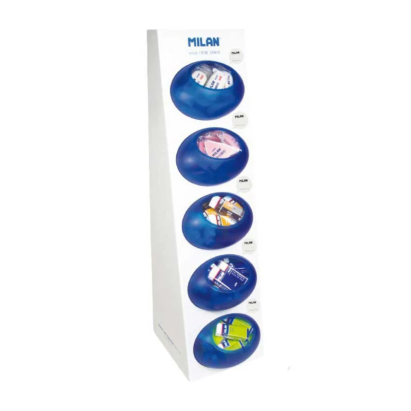 Milan Display for erasers, 5 compartments