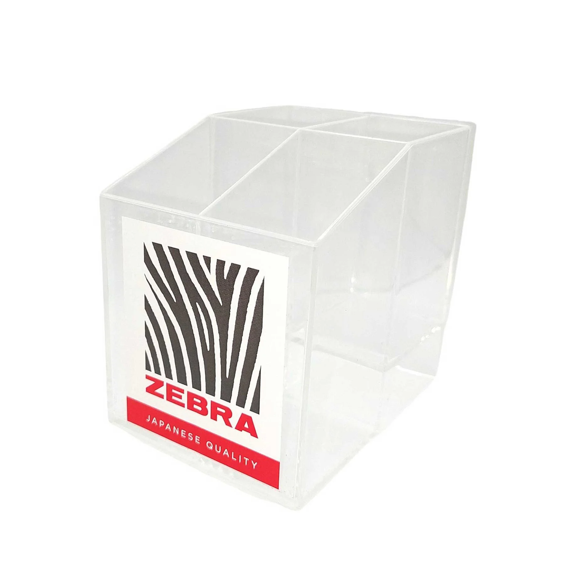 Zebra Display for writing instruments P-04S, acrylic, 4 compartments, transparent