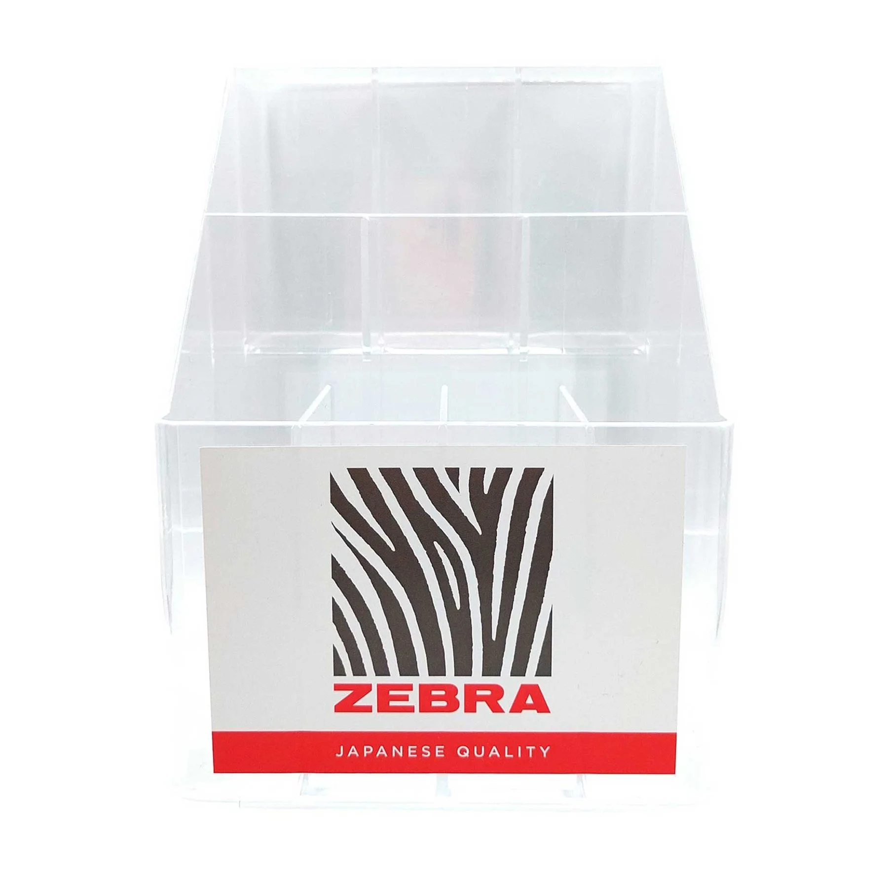 Zebra Display for writing instruments P10, acrylic, 10 compartments, transparent