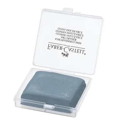Faber-Castell Kneaded eraser, grey, in plastic box