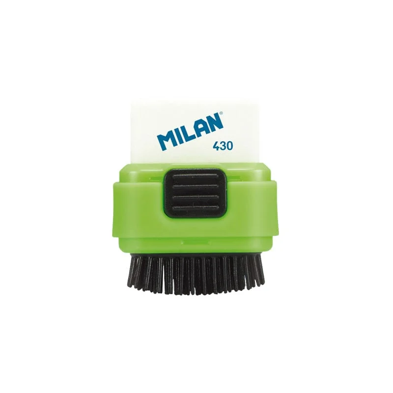Milan Pencil eraser Fluo, with sleeve, with brush, assorted colours