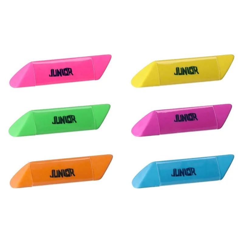 Гума за молив Junior Neon Magic, неонова, асорти