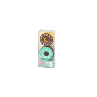 Sazio Loly Pencil Eraser, donuts, 2 pcs, assorted, 1 pc