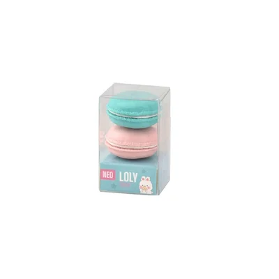 Sazio Loly Pencil Eraser, French macarons, 2 pcs, assorted, 1 pc