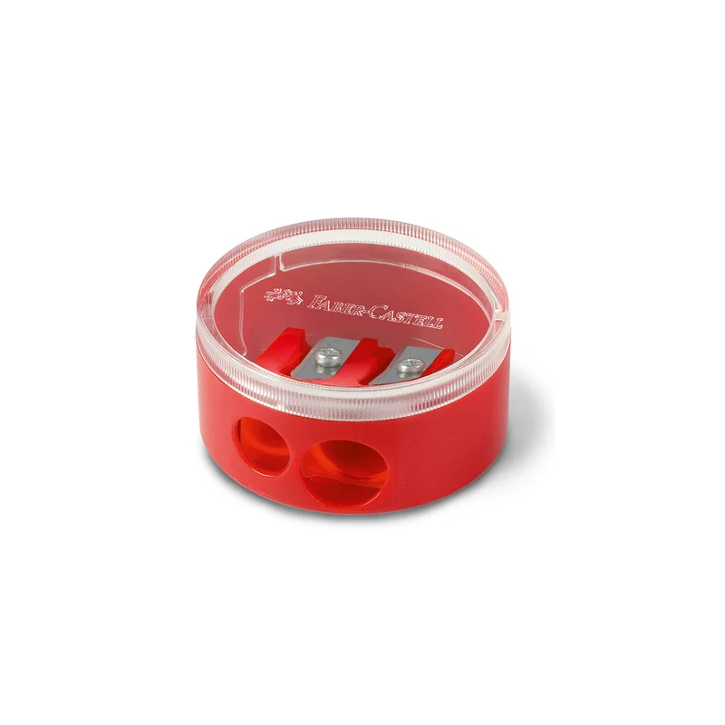 Faber-Castell Sharpener, Double, Plastic, with Container