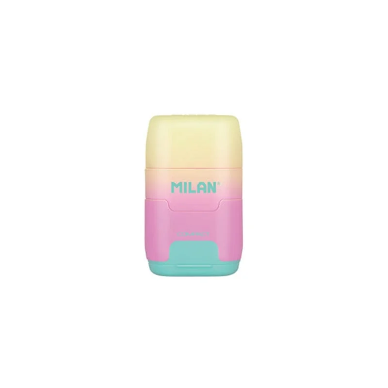 Milan Sharpener Sunset, double, with eraser, assorted colours
