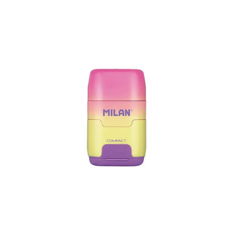 Milan Sharpener Sunset, double, with eraser, assorted colours